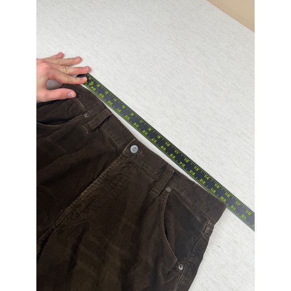 Vintage Polo Ralph Lauren Mens Corduroy Pants 32x30 Brown Flared Cotton Trousers - Picture 5 of 14